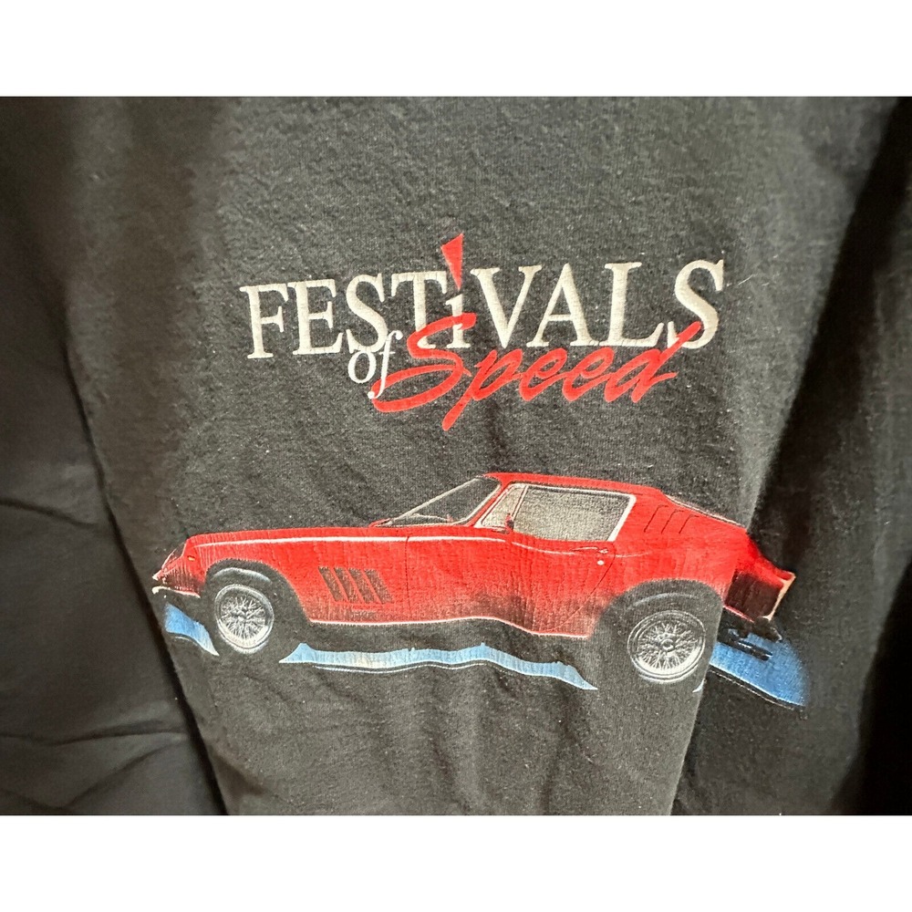 Festivals of Speed Red Corvette Black/Gray T-Shirt Size Large